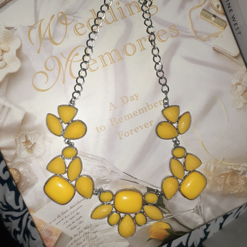 Mustard Accent Necklace & earrings